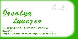 orsolya lunczer business card